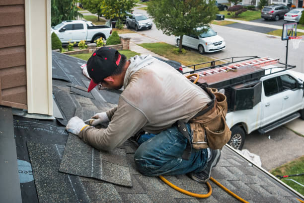 Professional Gutter Repair And Installation technician working in Grandview, IA